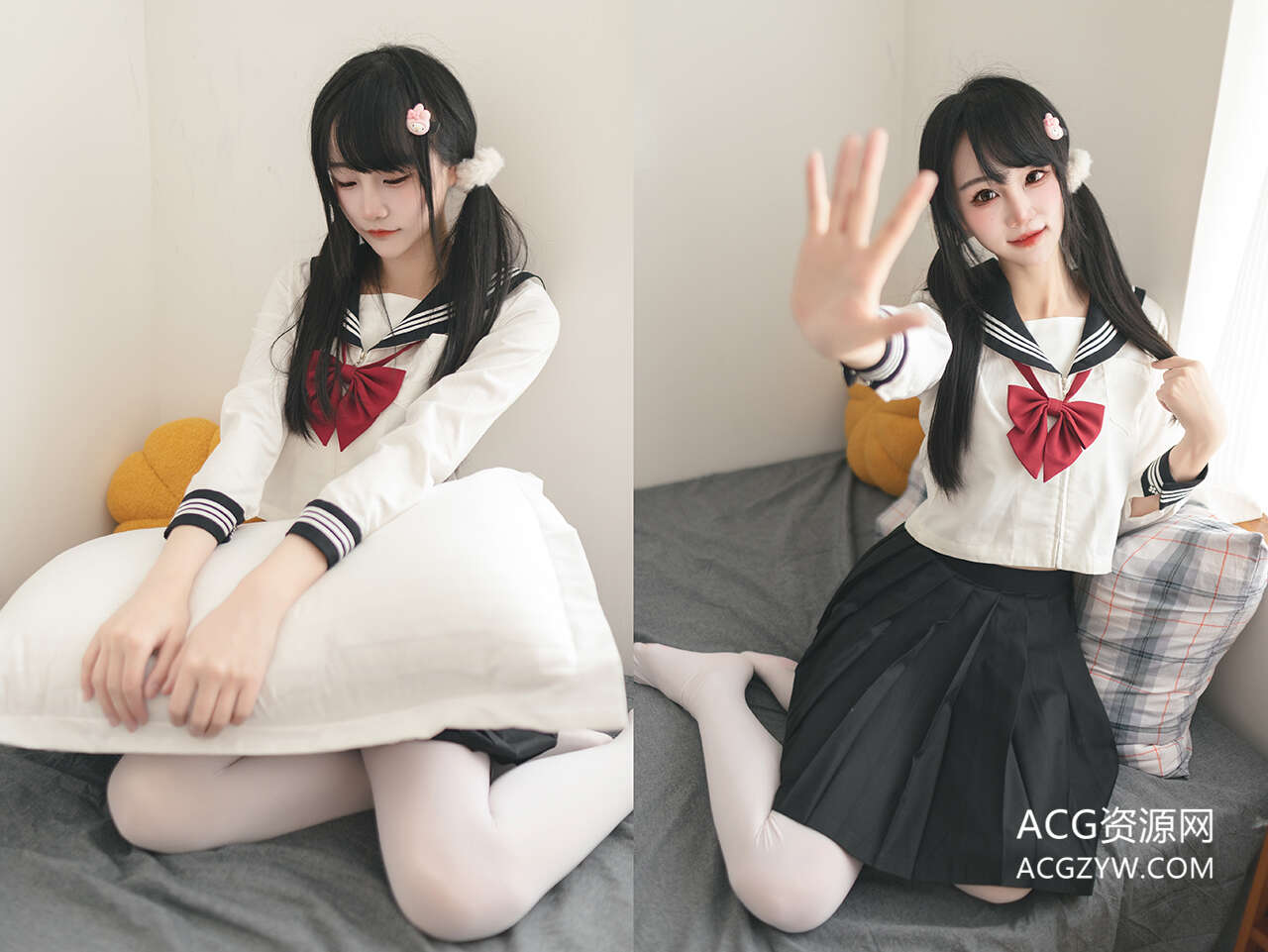 嗷呜酱-水手服写真图-ACG资源网