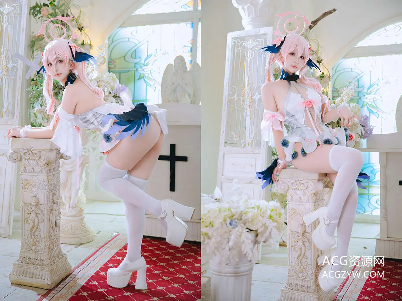 图片[1]-日奈娇(椎名莜) – 蔚蓝档案 下江小春花嫁写真图-ACG资源网