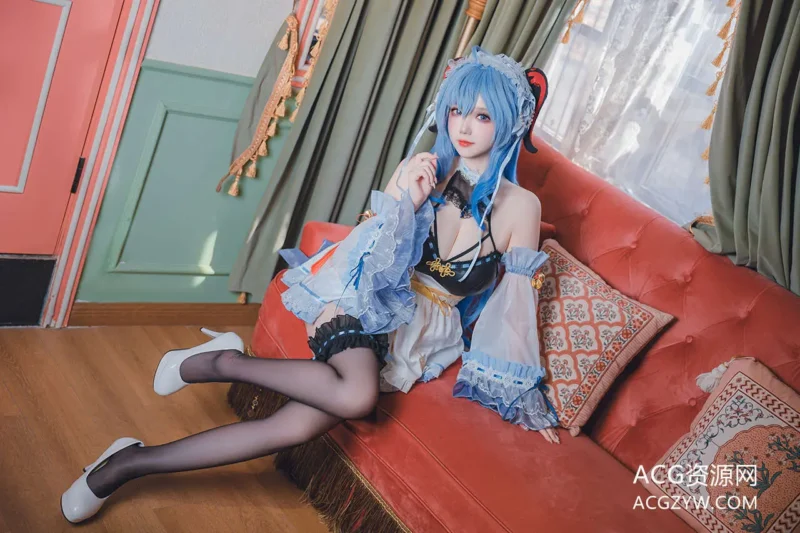 雪晴Astra 原神 甘雨女仆写真图-ACG资源网