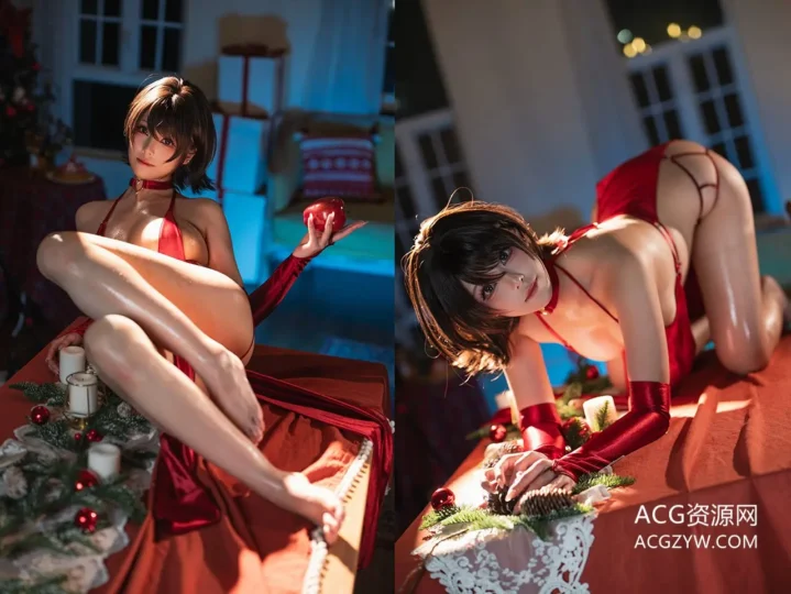 蜜汁猫裘 红苹果写真图-ACG资源网