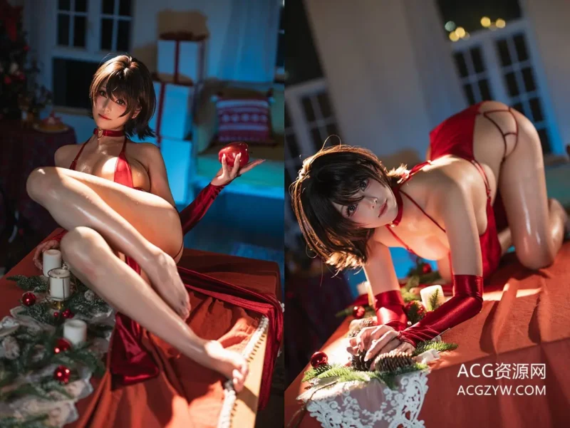 蜜汁猫裘 红苹果写真图-ACG资源网