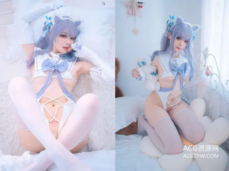安食Ajiki-白猫猫写真图-ACG资源网