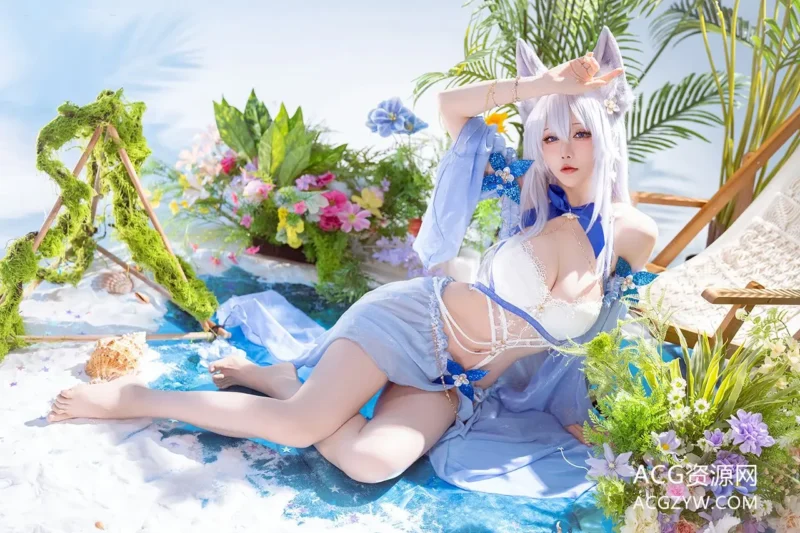 星之迟迟 2026年1月计划C 碧蓝航线 信浓泳装写真图-ACG资源网